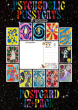 Psychedelic Pussycats Postcard 12 Pack